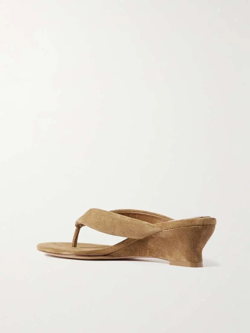 Le Monde Béryl Suede 50 Wedge Sandals | Thumbnail 3