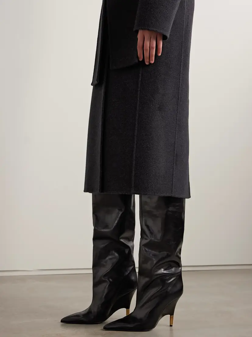 Khaite Bella Leather Knee Boots | Thumbnail 2 Khaite Bella Leather Knee Boots | Thumbnail 2