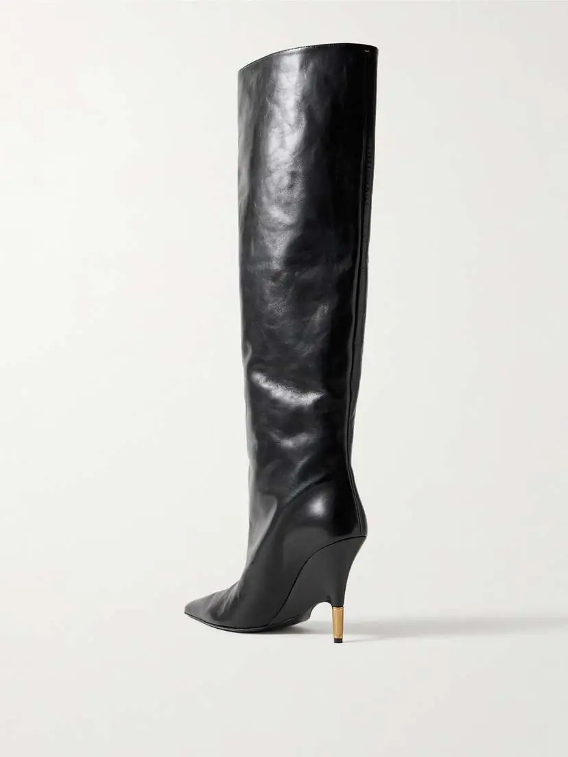 Khaite Bella Leather Knee Boots | Thumbnail 3 Khaite Bella Leather Knee Boots | Thumbnail 3