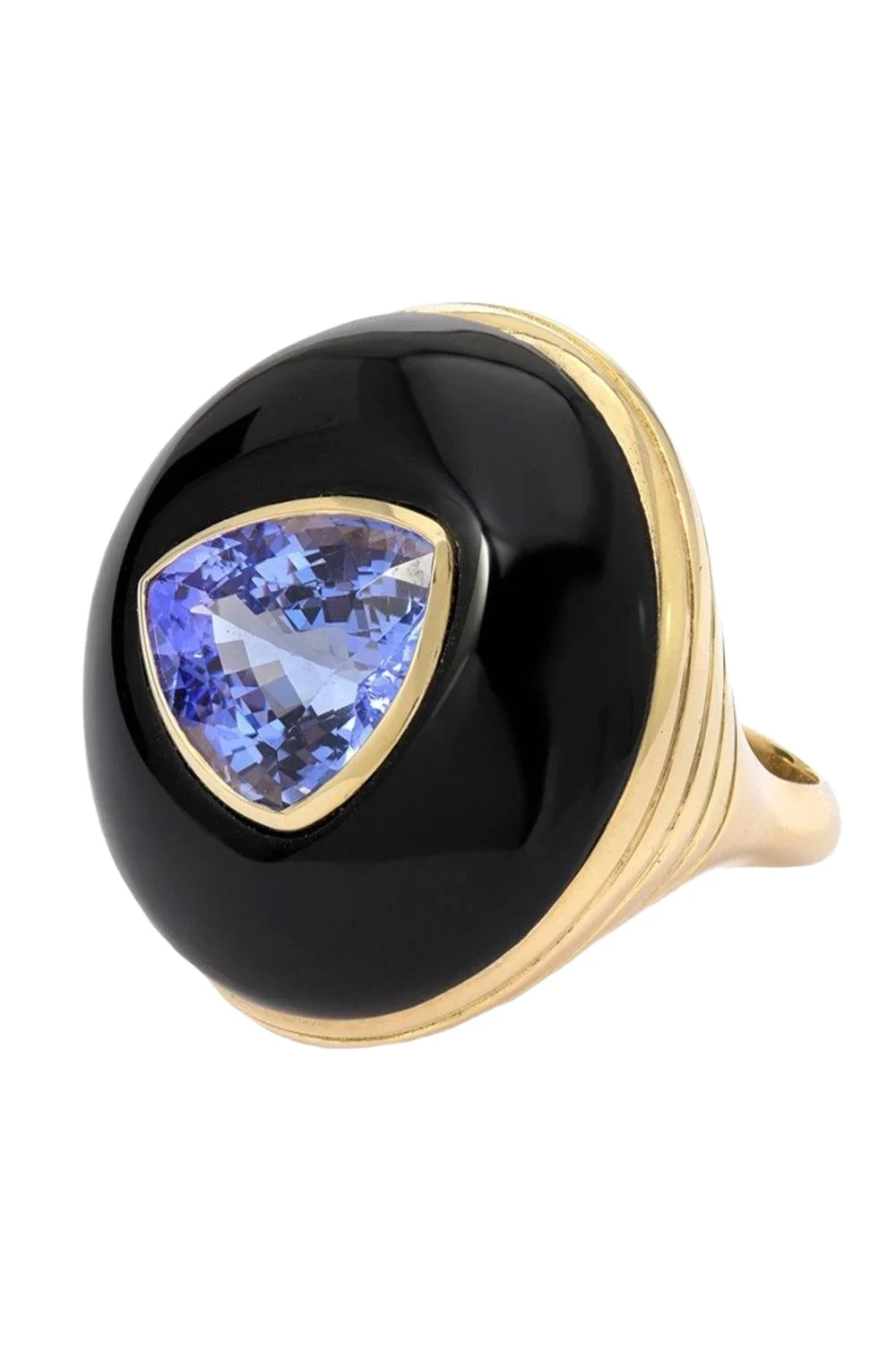 Retrouvaí Black Onyx Tanzanite Lollipop Ring