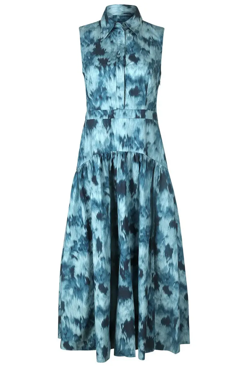 Sleeveless Drop Waist Shirt Dress Sleeveless Drop Waist Shirt Dress