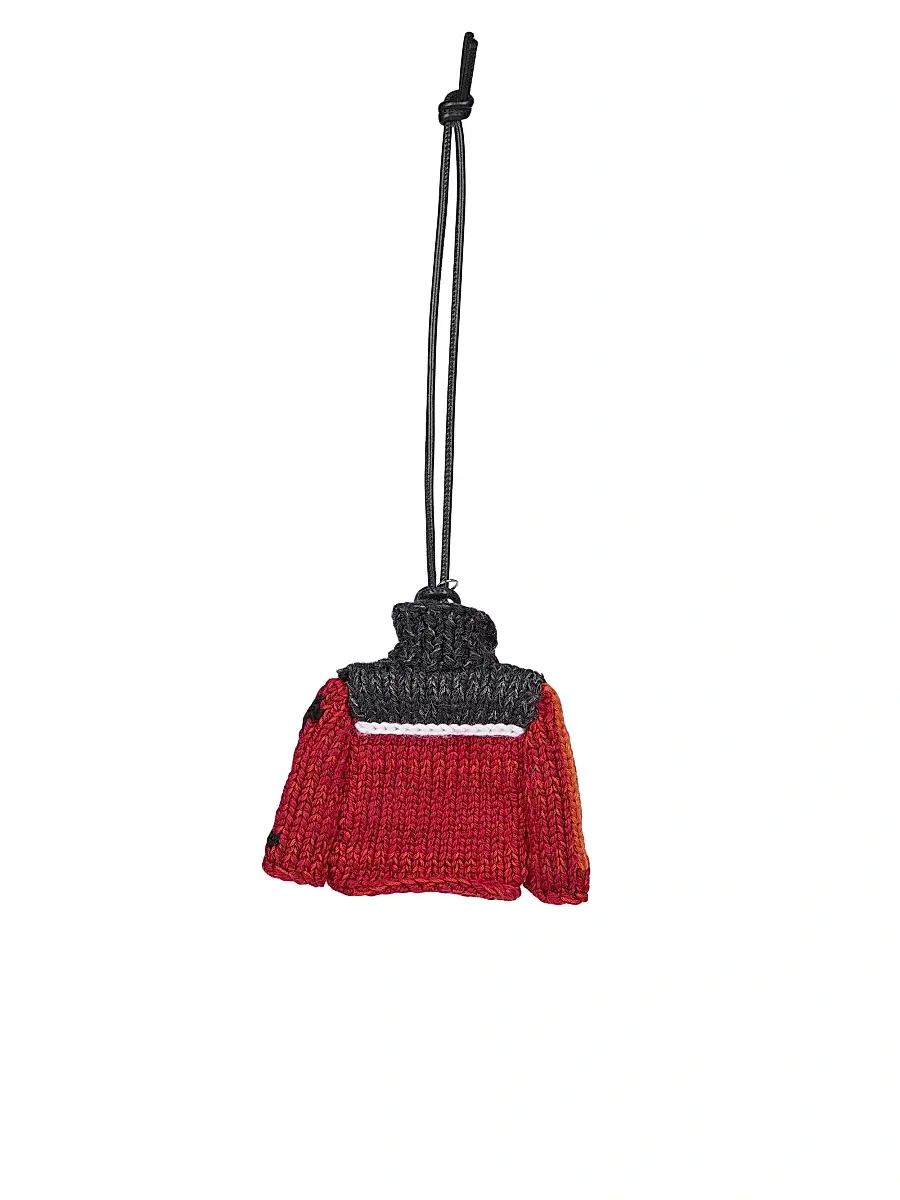 JW Anderson Women's House Cardigan Wool-Blend Bag Charm - Dark Brown | Thumbnail 2 JW Anderson Women's House Cardigan Wool-Blend Bag Charm - Dark Brown | Thumbnail 2
