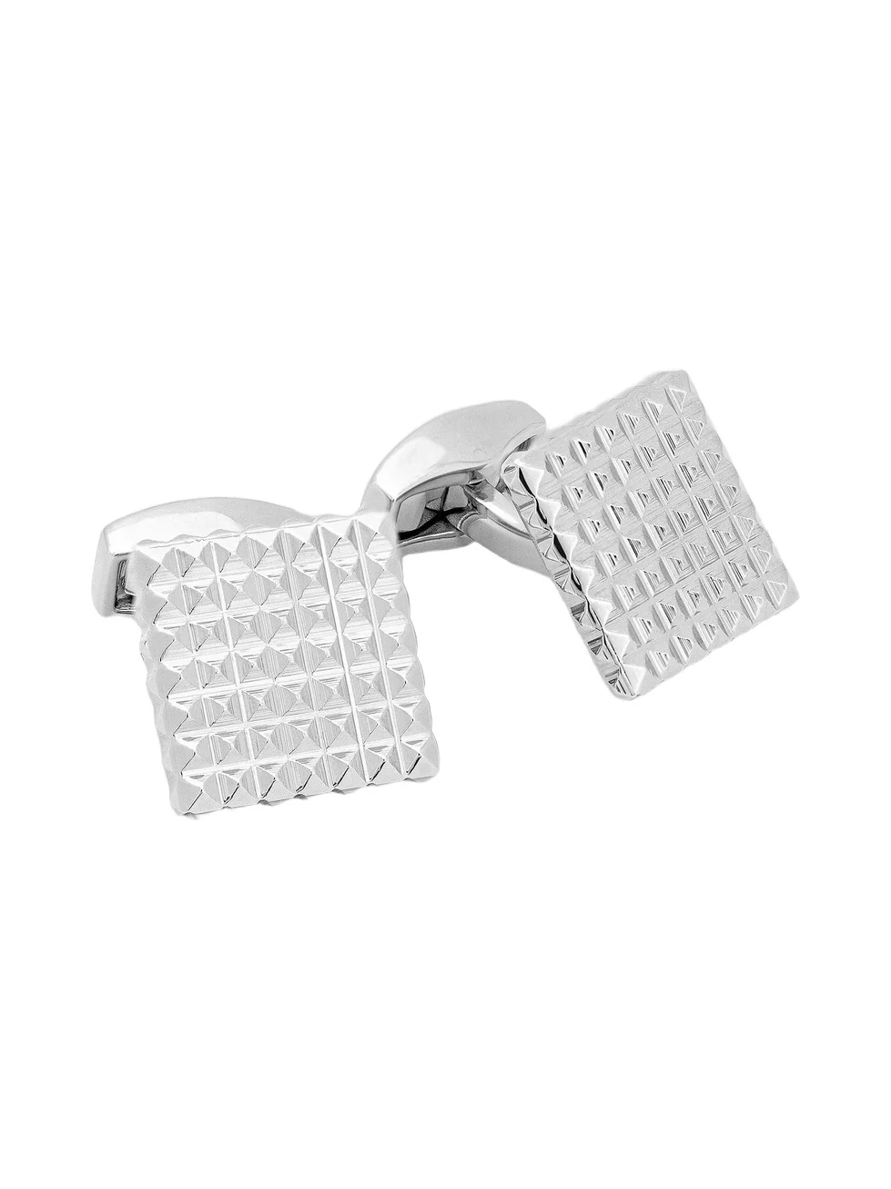 Men's Silvertone 3D Pyramid Cufflinks Men's Silvertone 3D Pyramid Cufflinks