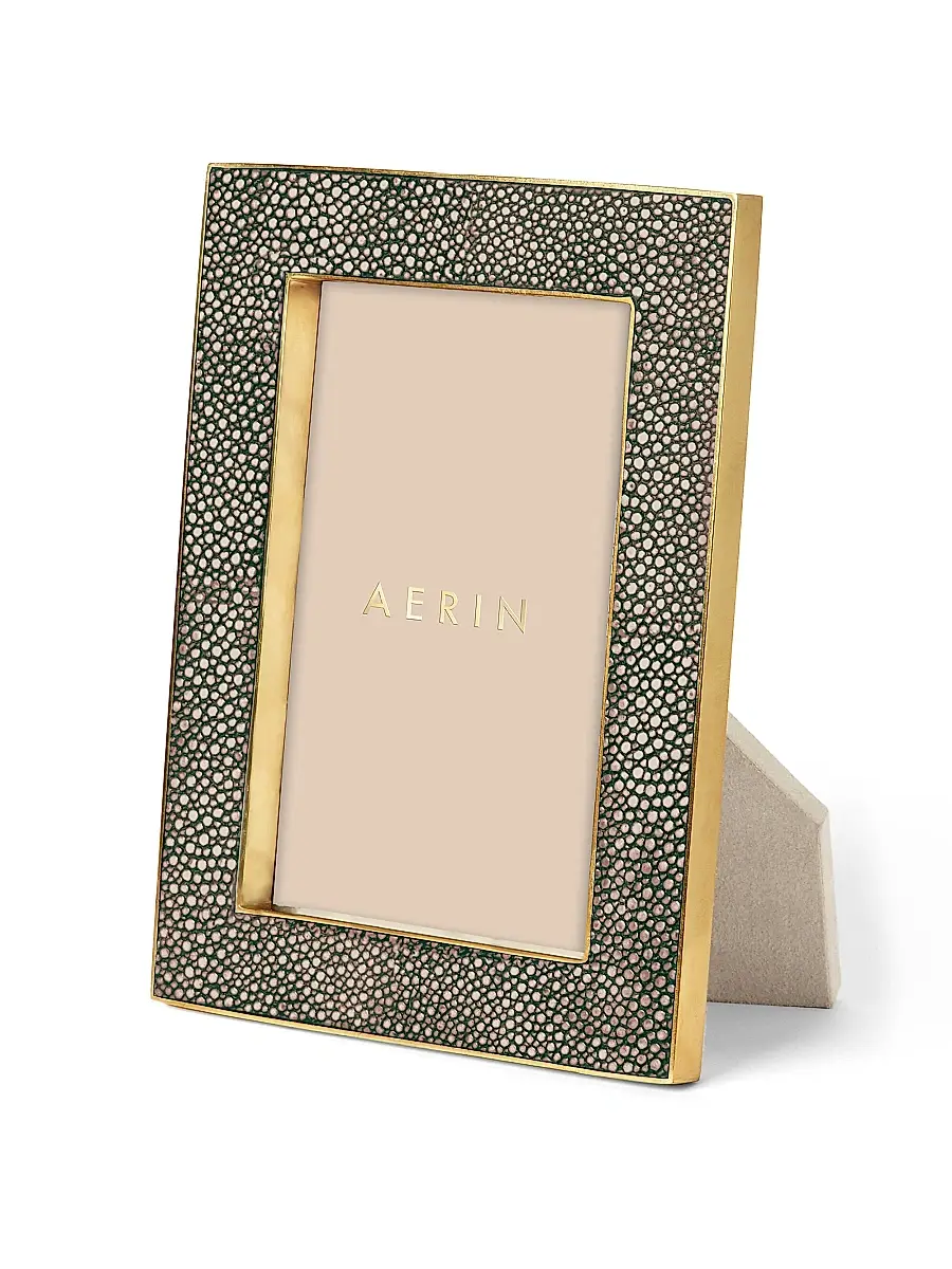 AERIN Classic Embossed Shagreen Picture Frame