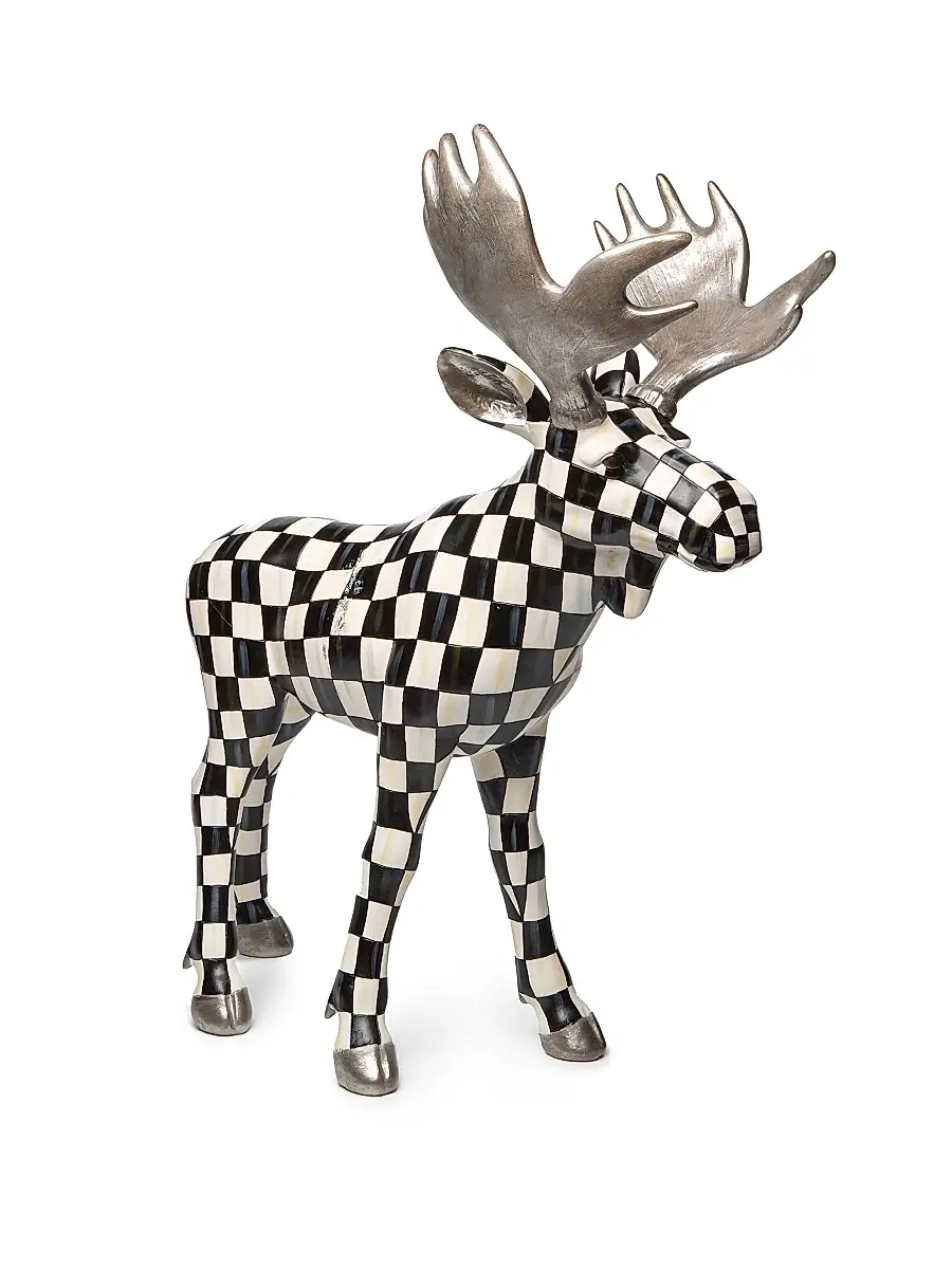 MacKenzie-Childs Courtly Checked Standing Moose