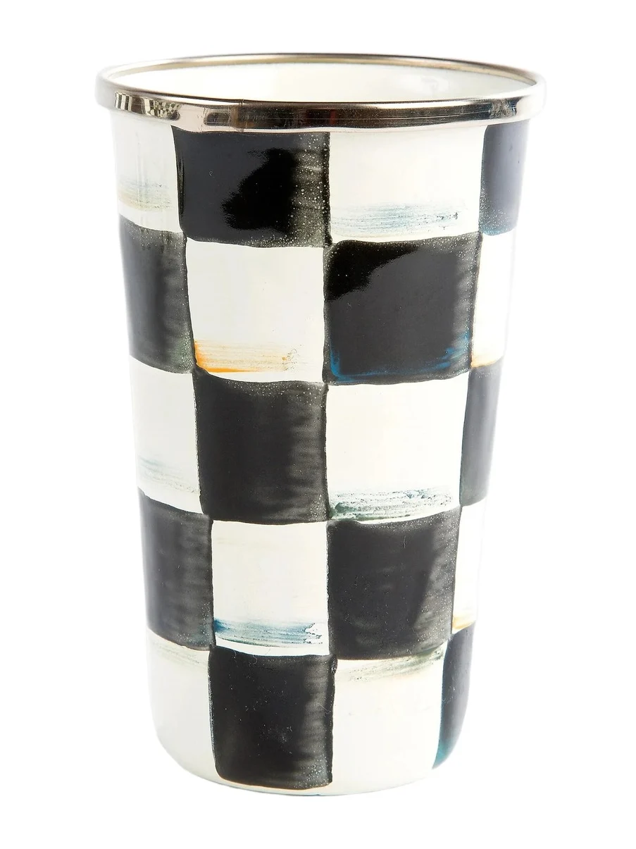 MacKenzie-Childs Courtly Check Enamel Tumbler