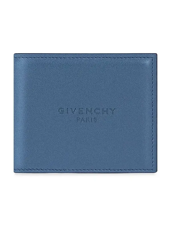 Men's Antigona Stamped Bicolor Wallet in Leather - Military Blue Men's Antigona Stamped Bicolor Wallet in Leather - Military Blue