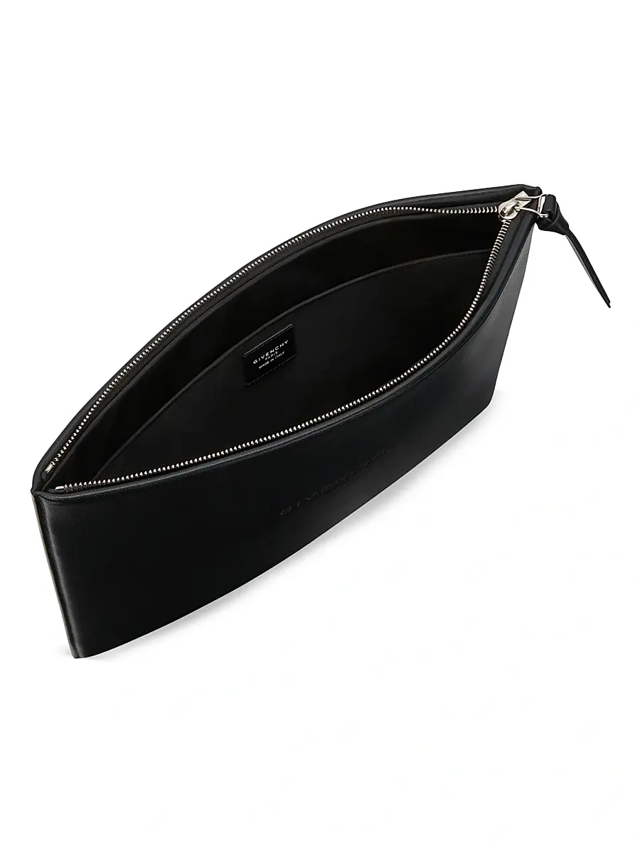 Givenchy Men's Antigona Stamped Large Pouch in Leather - Military Blue | Thumbnail 3 Givenchy Men's Antigona Stamped Large Pouch in Leather - Military Blue | Thumbnail 3