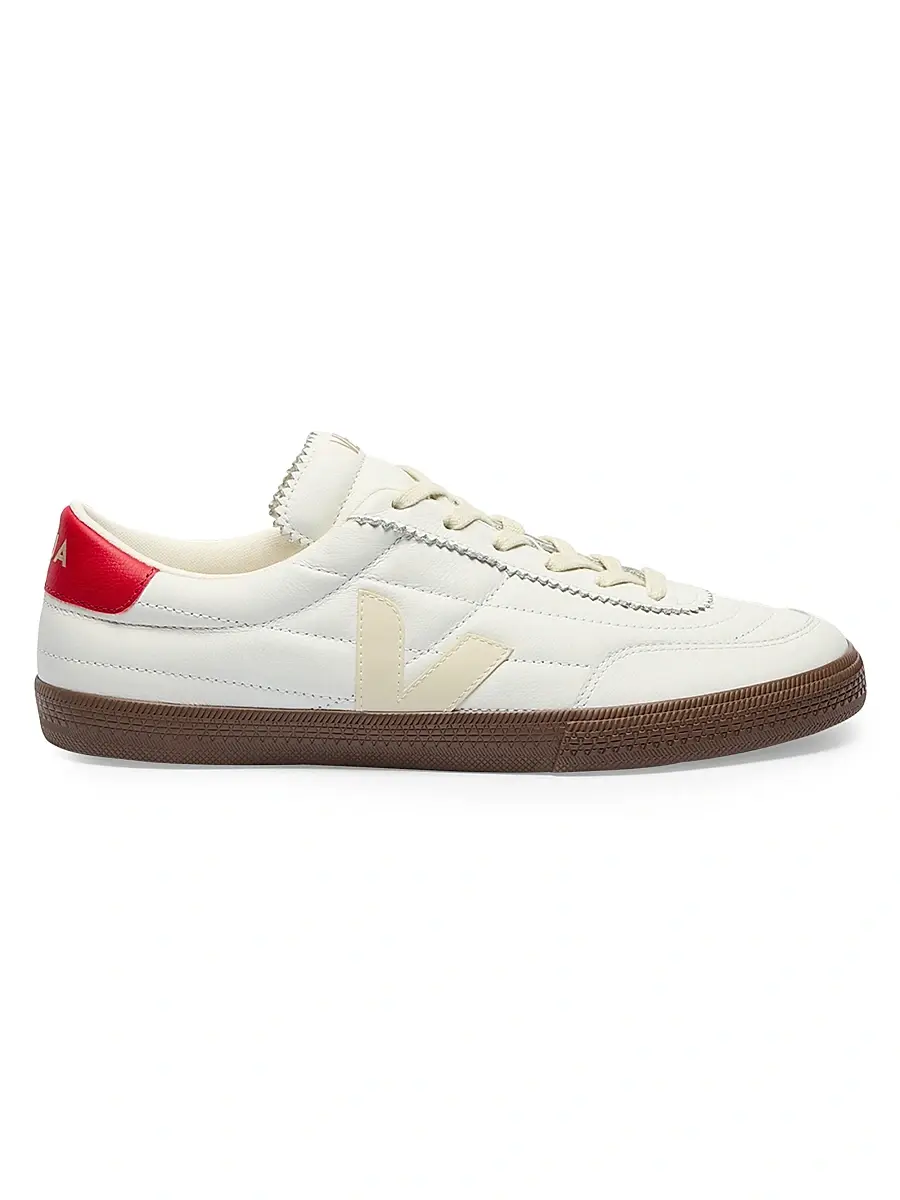 Veja Women's Panenka Leather Low-Top Sneakers - White Red | Image 1 Veja Women's Panenka Leather Low-Top Sneakers - White Red | Image 1