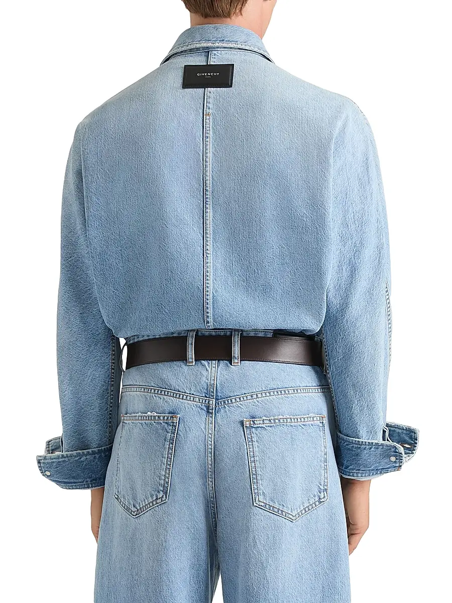 Givenchy Men's Couture Seam Shirt in Denim - Light Blue | Thumbnail 4