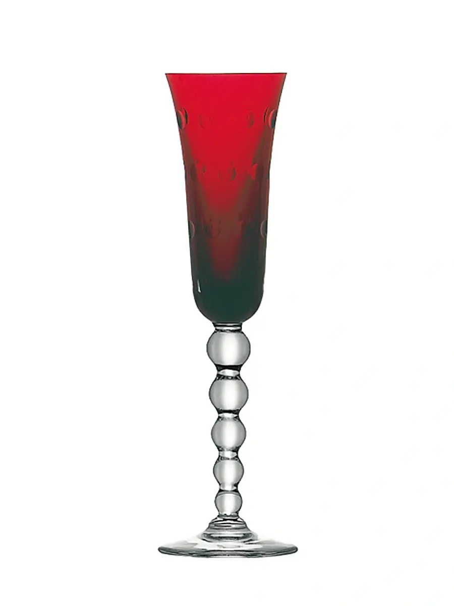 Saint Louis Red Bubble Champagne Flute | Thumbnail 2