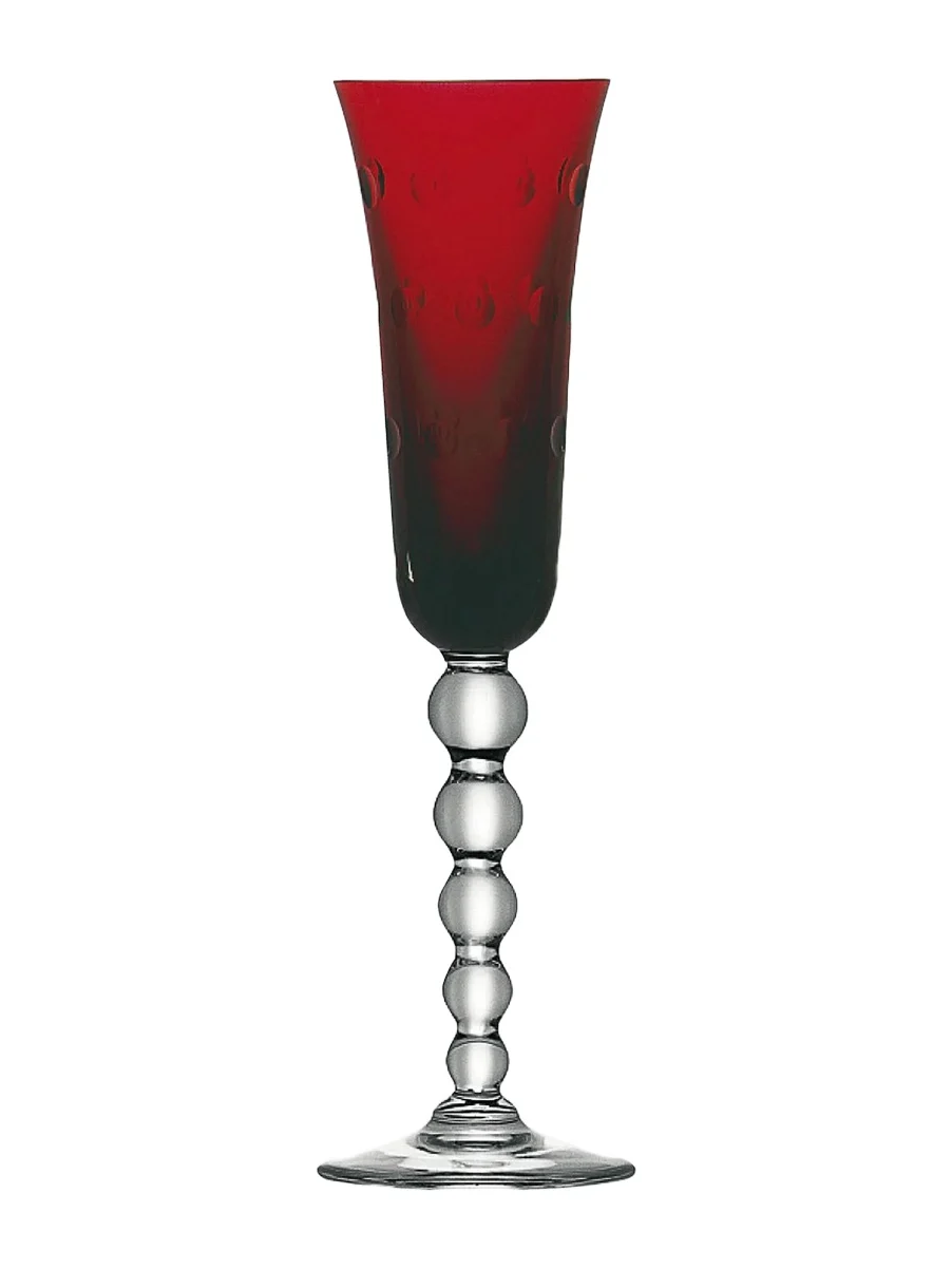 Saint Louis Red Bubble Champagne Flute