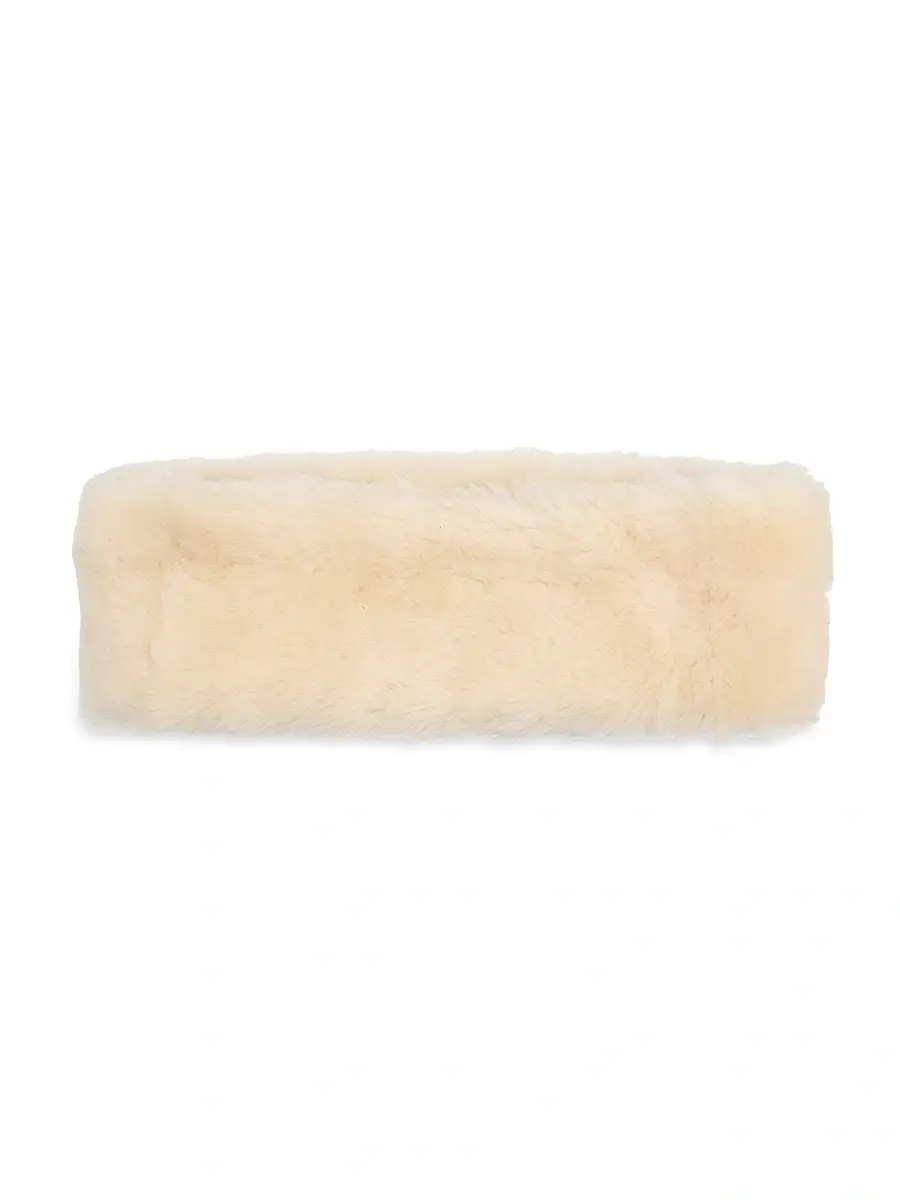Toteme Women's Shearling Headband - Ecru | Image 1 Toteme Women's Shearling Headband - Ecru | Image 1