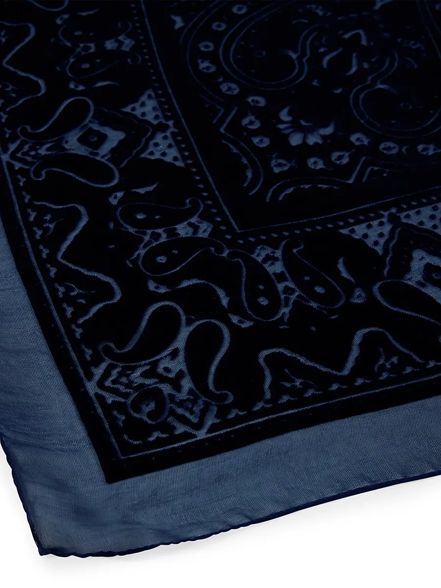Etro Women's Aida Silk-Blend Paisley Shawl - Blue | Thumbnail 4 Etro Women's Aida Silk-Blend Paisley Shawl - Blue | Thumbnail 4