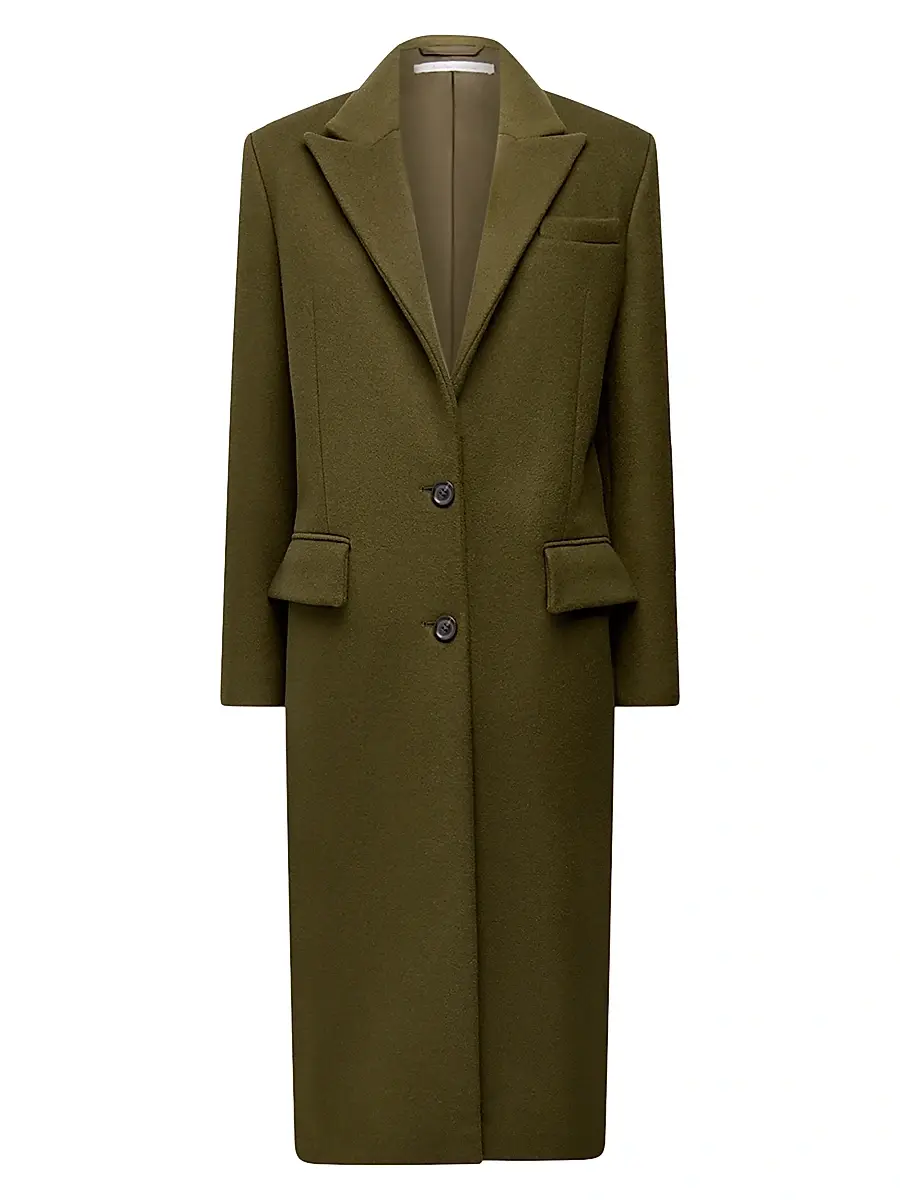 Women's Tailored Overcoat - Moss