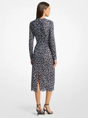 Michael Kors Collection Shadow Floral Lace Sheath Dress in Blue | Thumbnail 2 Michael Kors Collection Shadow Floral Lace Sheath Dress in Blue | Thumbnail 2