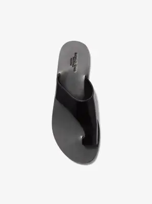Michael Kors Collection Nettuno Leather Thong Sandal in Black | Thumbnail 4 Michael Kors Collection Nettuno Leather Thong Sandal in Black | Thumbnail 4