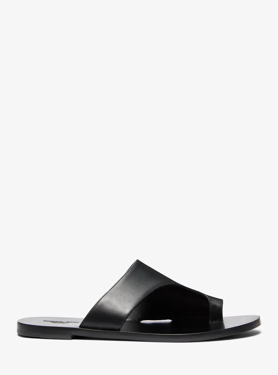 Michael Kors Collection Nettuno Leather Thong Sandal in Black | Thumbnail 10 Michael Kors Collection Nettuno Leather Thong Sandal in Black | Thumbnail 10