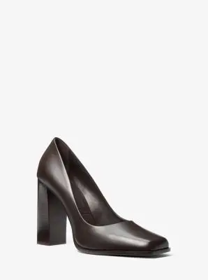 Michael Kors Collection Jeanne Leather Pump in Black | Thumbnail 5 Michael Kors Collection Jeanne Leather Pump in Black | Thumbnail 5