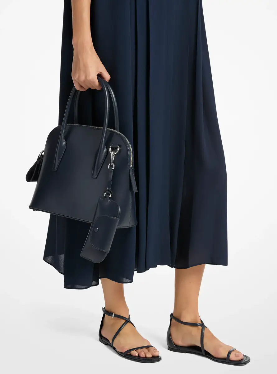 Michael Kors Collection Kaitlin Medium Leather Dome Satchel | Thumbnail 13 Michael Kors Collection Kaitlin Medium Leather Dome Satchel | Thumbnail 13
