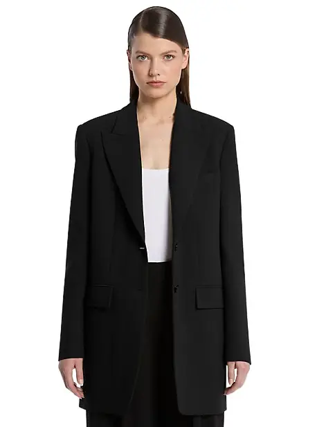 Michael Kors Collection Wool Serge Boyfriend Blazer | Image 1 Michael Kors Collection Wool Serge Boyfriend Blazer | Image 1