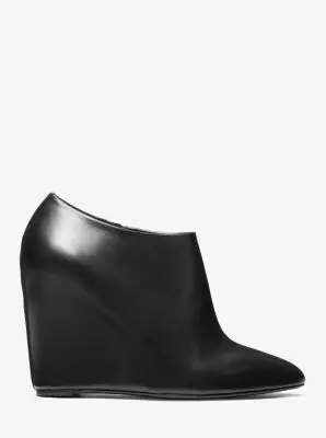 Michael Kors Collection Kasia Leather Wedge Ankle Boot in Black | Thumbnail 5 Michael Kors Collection Kasia Leather Wedge Ankle Boot in Black | Thumbnail 5