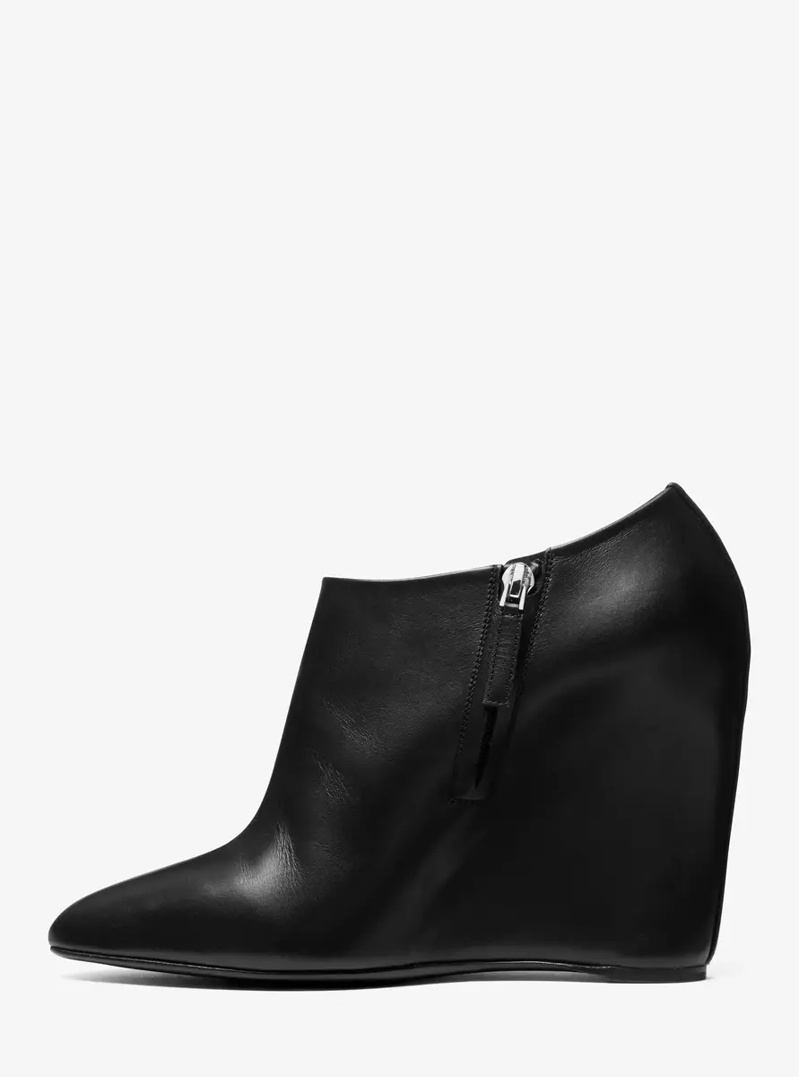 Michael Kors Collection Kasia Leather Wedge Ankle Boot in Black | Thumbnail 8 Michael Kors Collection Kasia Leather Wedge Ankle Boot in Black | Thumbnail 8