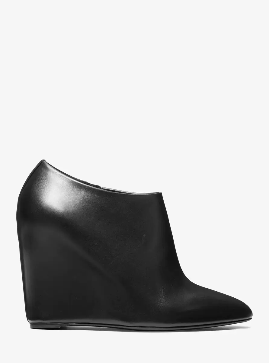 Michael Kors Collection Kasia Leather Wedge Ankle Boot in Black | Thumbnail 10 Michael Kors Collection Kasia Leather Wedge Ankle Boot in Black | Thumbnail 10