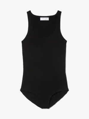Michael Kors Collection Stretch Cashmere Bodysuit in Black | Thumbnail 3 Michael Kors Collection Stretch Cashmere Bodysuit in Black | Thumbnail 3