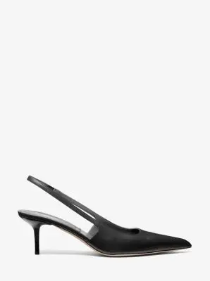 Michael Kors Collection Emma Leather Slingback Pump in Black | Thumbnail 3 Michael Kors Collection Emma Leather Slingback Pump in Black | Thumbnail 3