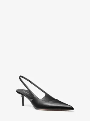 Michael Kors Collection Emma Leather Slingback Pump in Black | Thumbnail 4 Michael Kors Collection Emma Leather Slingback Pump in Black | Thumbnail 4