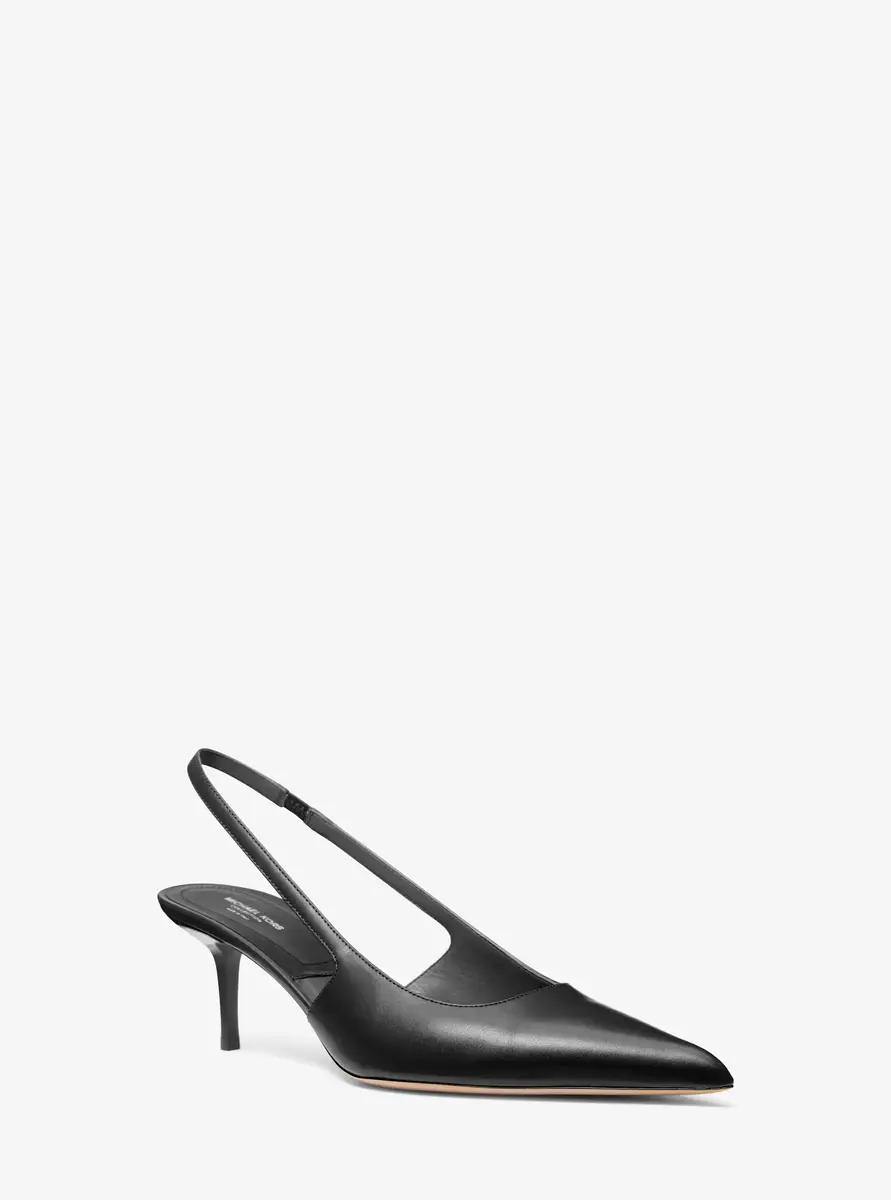 Michael Kors Collection Emma Leather Slingback Pump in Black | Thumbnail 10 Michael Kors Collection Emma Leather Slingback Pump in Black | Thumbnail 10