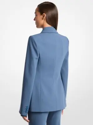 Michael Kors Collection Tyler Stretch Wool Crepe Blazer in Purple | Thumbnail 2 Michael Kors Collection Tyler Stretch Wool Crepe Blazer in Purple | Thumbnail 2