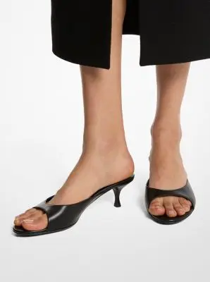 Michael Kors Collection Arianna Leather Mule in | Thumbnail 2 Michael Kors Collection Arianna Leather Mule in | Thumbnail 2