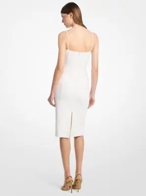 Michael Kors Collection Stretch Wool Crepe Slip Dress in Natural | Thumbnail 2 Michael Kors Collection Stretch Wool Crepe Slip Dress in Natural | Thumbnail 2