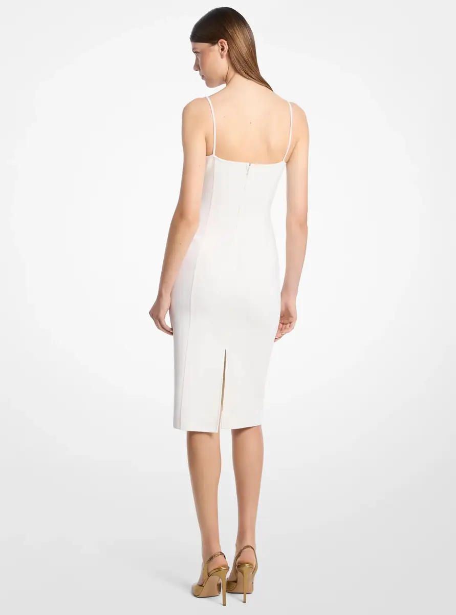 Michael Kors Collection Stretch Wool Crepe Slip Dress in Natural | Thumbnail 5 Michael Kors Collection Stretch Wool Crepe Slip Dress in Natural | Thumbnail 5