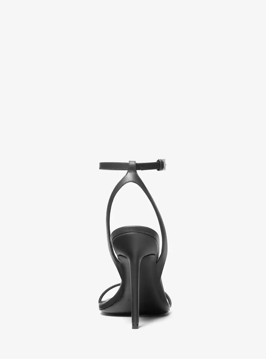 Michael Kors Collection Gwyneth Leather Sandal in Black | Thumbnail 8