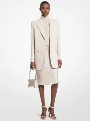 Michael Kors Collection Bianca Crocodile Embossed Leather Sandal in Natural | Thumbnail 5