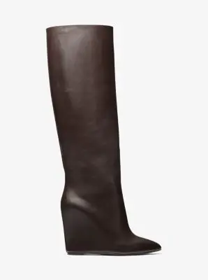 Michael Kors Collection Jodi Leather Tall Boot in Black | Thumbnail 4