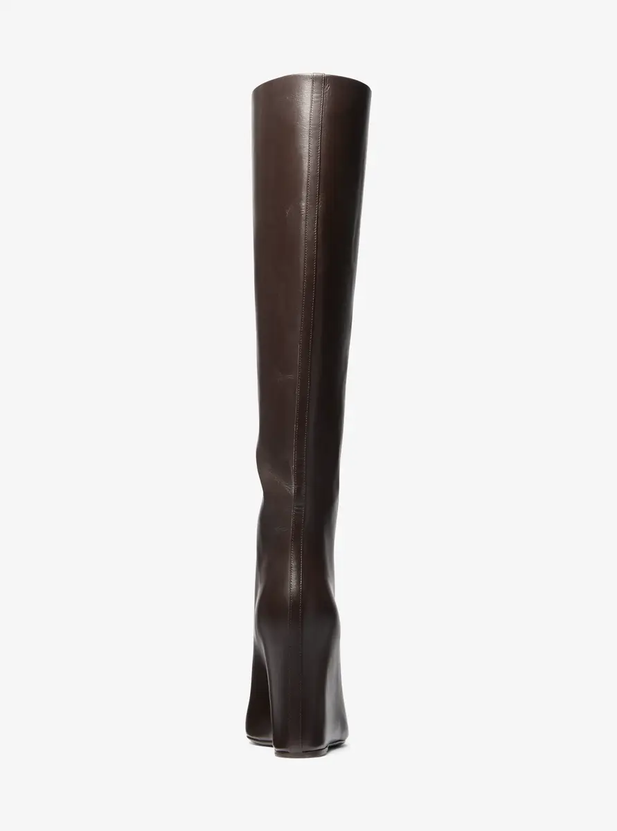 Michael Kors Collection Jodi Leather Tall Boot in Black | Thumbnail 7