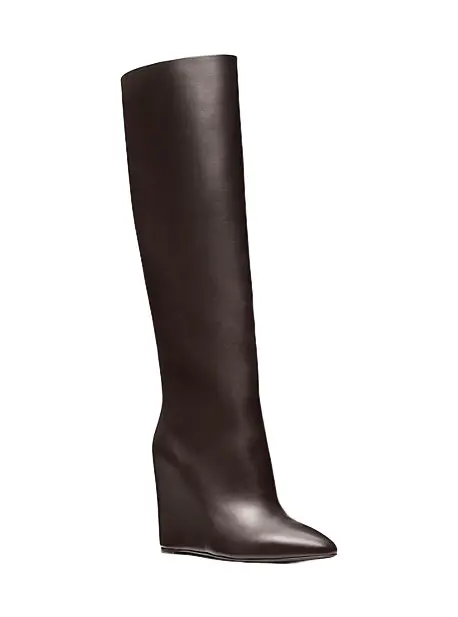 Michael Kors Collection Jodi Leather Tall Boot | Image 1 Michael Kors Collection Jodi Leather Tall Boot | Image 1