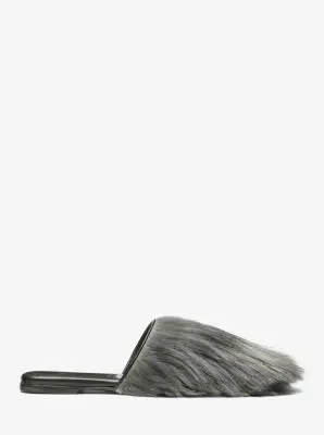 Michael Kors Collection Liisa Shearling Slipper in Grey | Thumbnail 3 Michael Kors Collection Liisa Shearling Slipper in Grey | Thumbnail 3