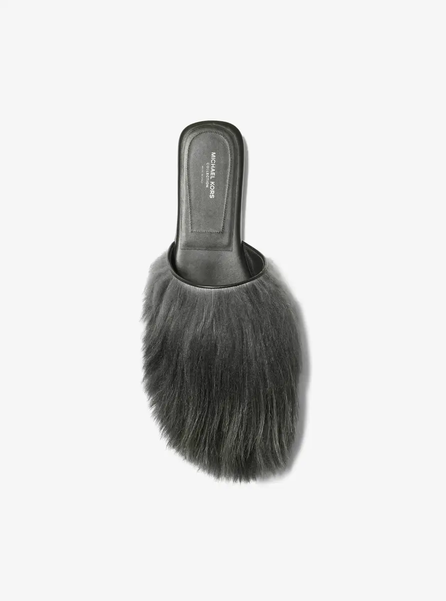 Michael Kors Collection Liisa Shearling Slipper in Grey | Thumbnail 8 Michael Kors Collection Liisa Shearling Slipper in Grey | Thumbnail 8