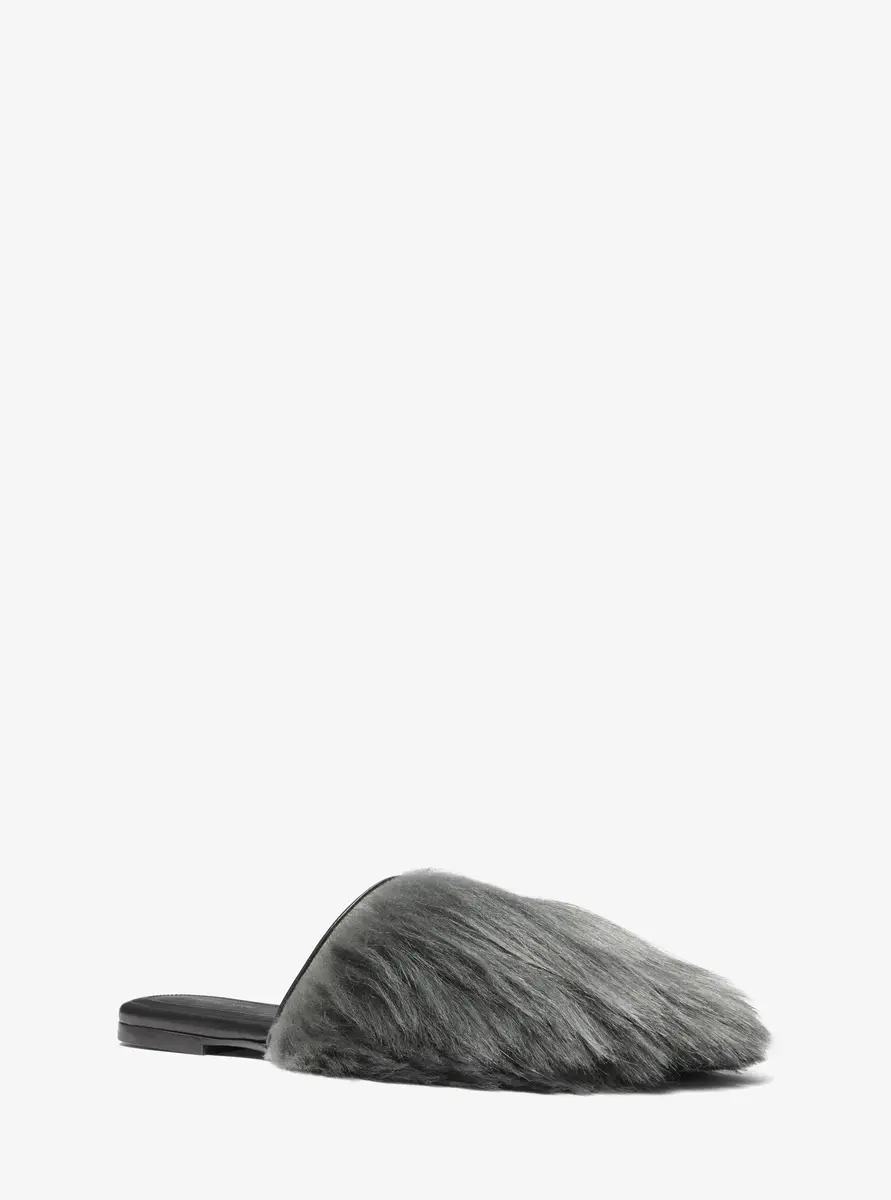 Michael Kors Collection Liisa Shearling Slipper in Grey | Thumbnail 9 Michael Kors Collection Liisa Shearling Slipper in Grey | Thumbnail 9