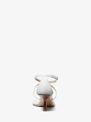 Michael Kors Collection Anna Leather Sandal in White | Thumbnail 5