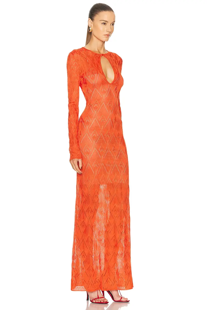 BLUMARINE Long Sleeve Dress | Thumbnail 2 BLUMARINE Long Sleeve Dress | Thumbnail 2
