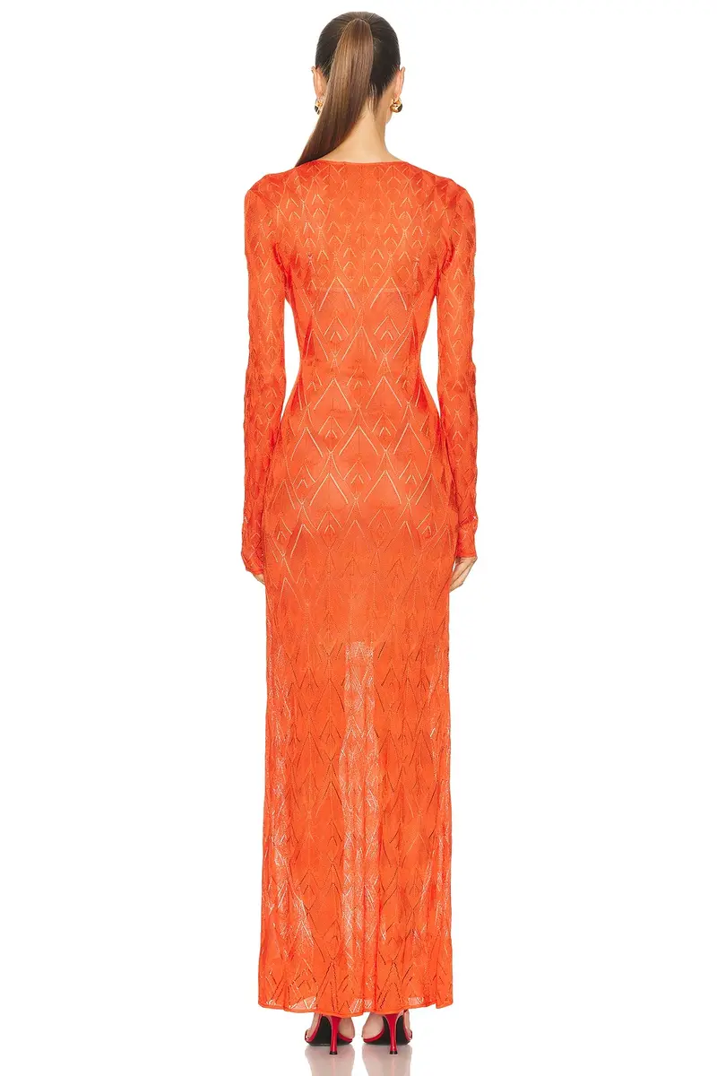 BLUMARINE Long Sleeve Dress | Thumbnail 3 BLUMARINE Long Sleeve Dress | Thumbnail 3