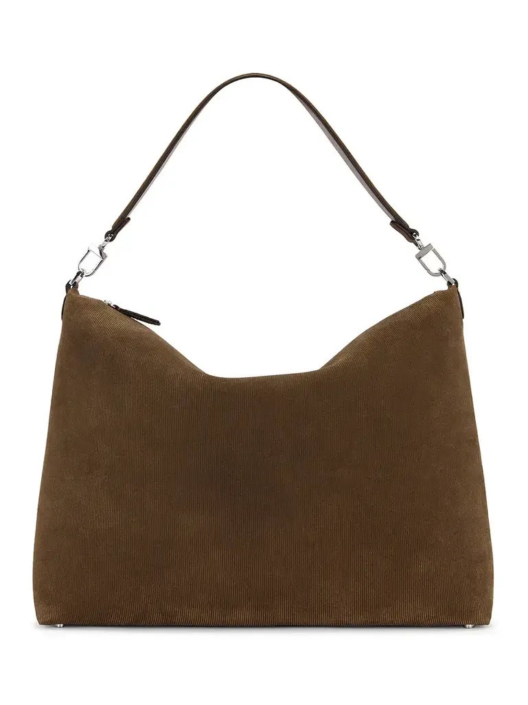 Medium Bevel Cord Suede Bag