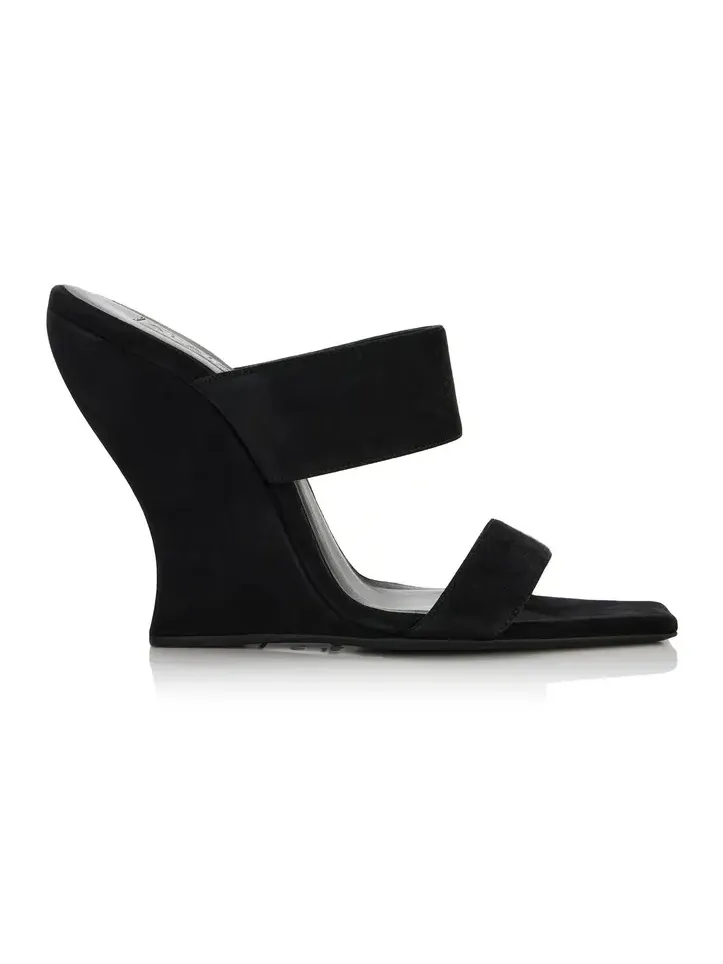 Suede Wedge Mules Suede Wedge Mules