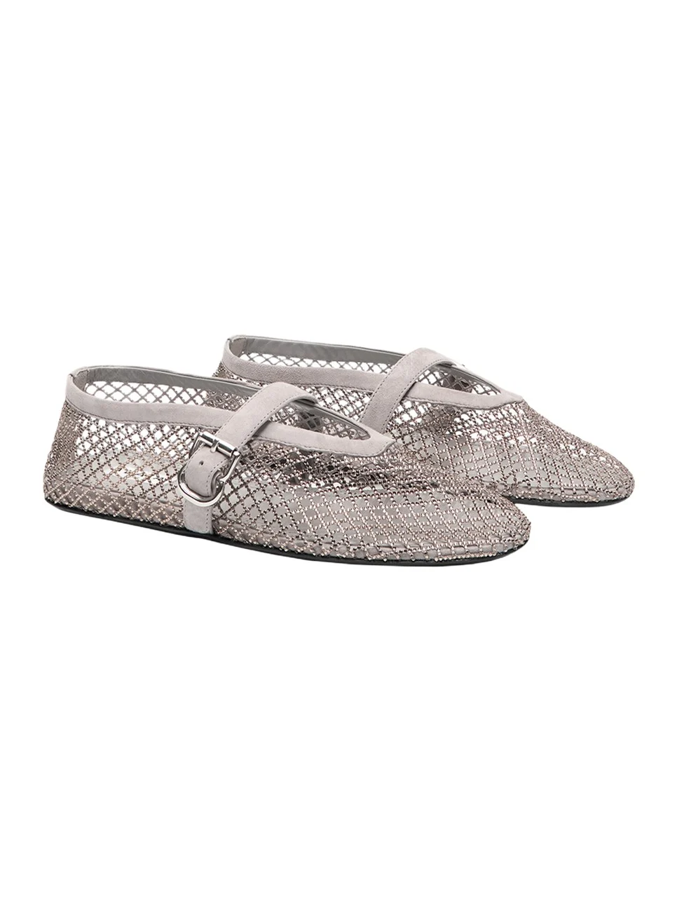 Embellished Fishnet Mary Jane Flats Embellished Fishnet Mary Jane Flats